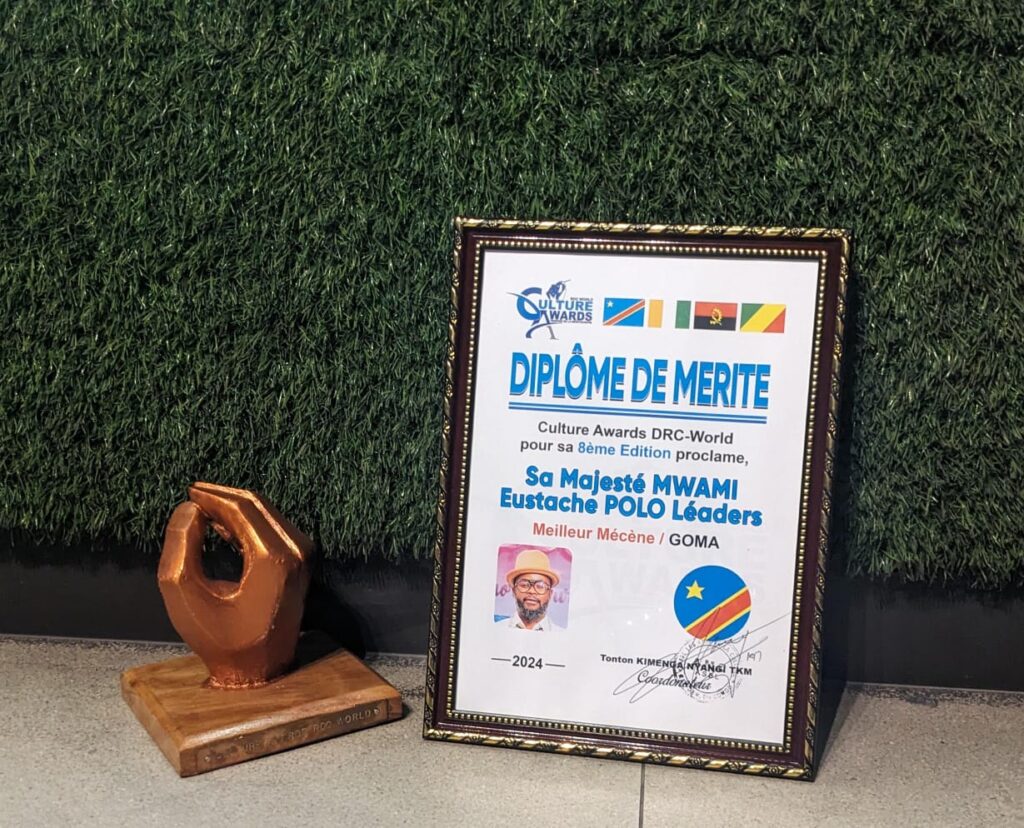 RDC-Culture: Sa Majesté Eustache Polo Mwela primé meilleur mécène du Nord-Kivu !